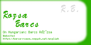 rozsa barcs business card